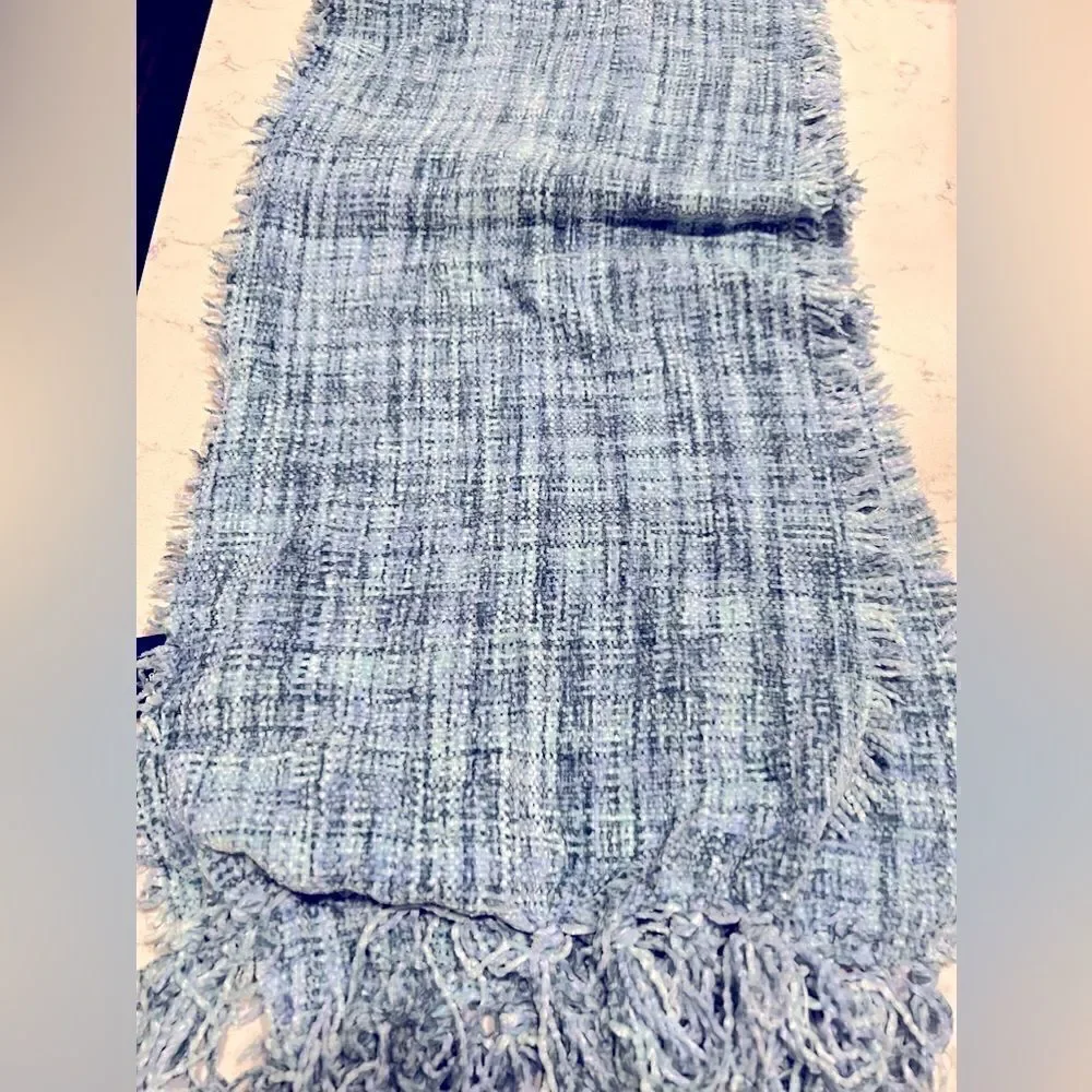 Charter Club Spacedye Chenille Wrap Scarf Came, women accessories blue green